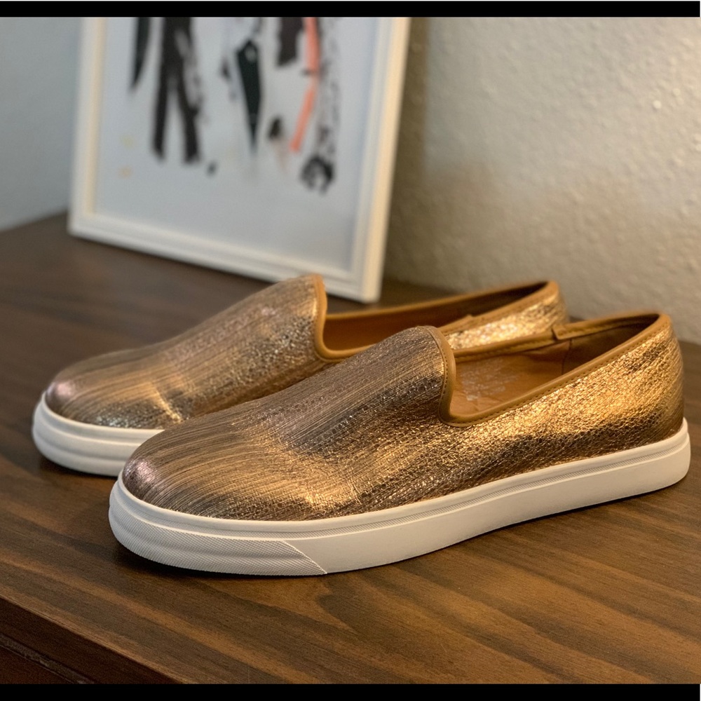 Textured Rose Gold Slip-ons Vans - esque Size 12